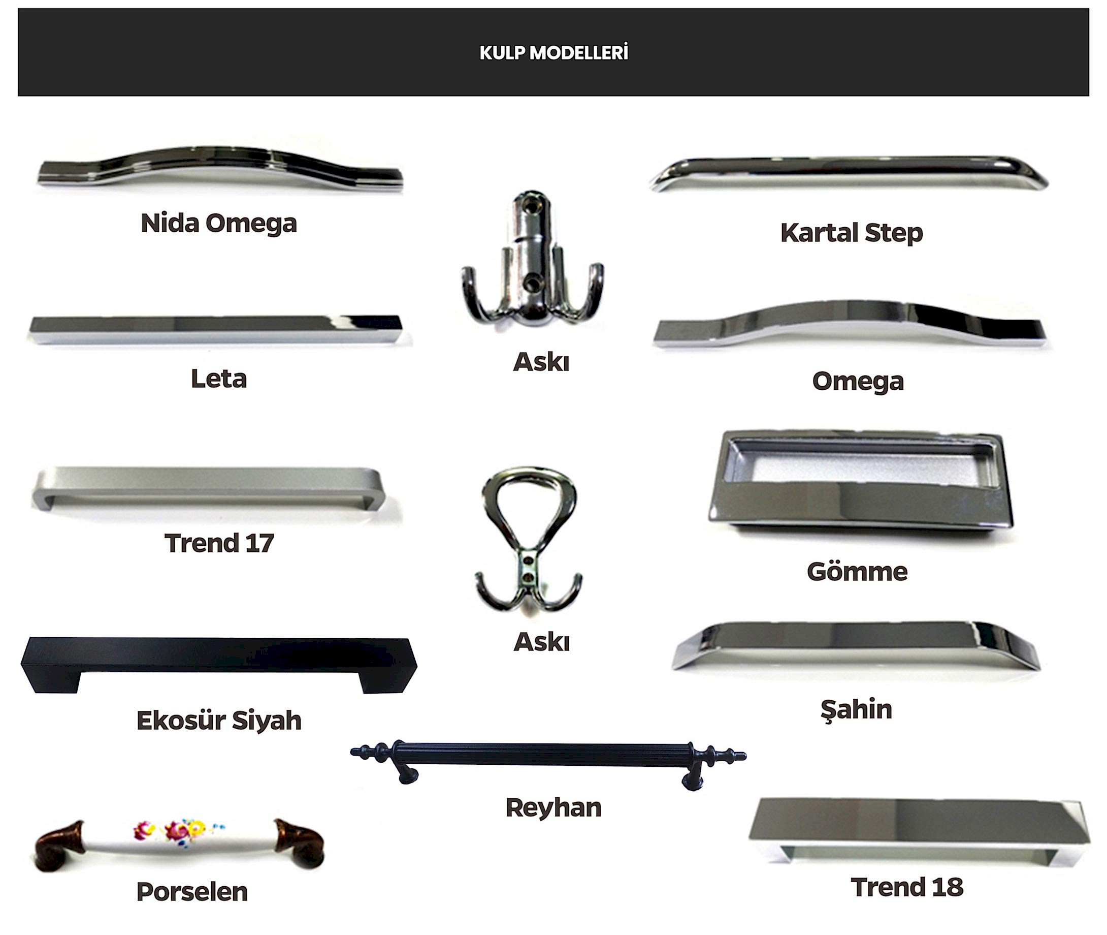 Ekolay Mutfak - Kulp Modelleri